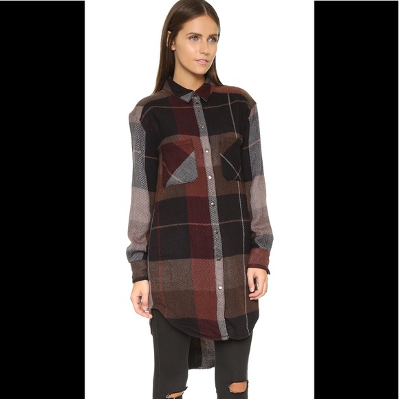 Free People Tops - Free People Flannel Tunic🖤